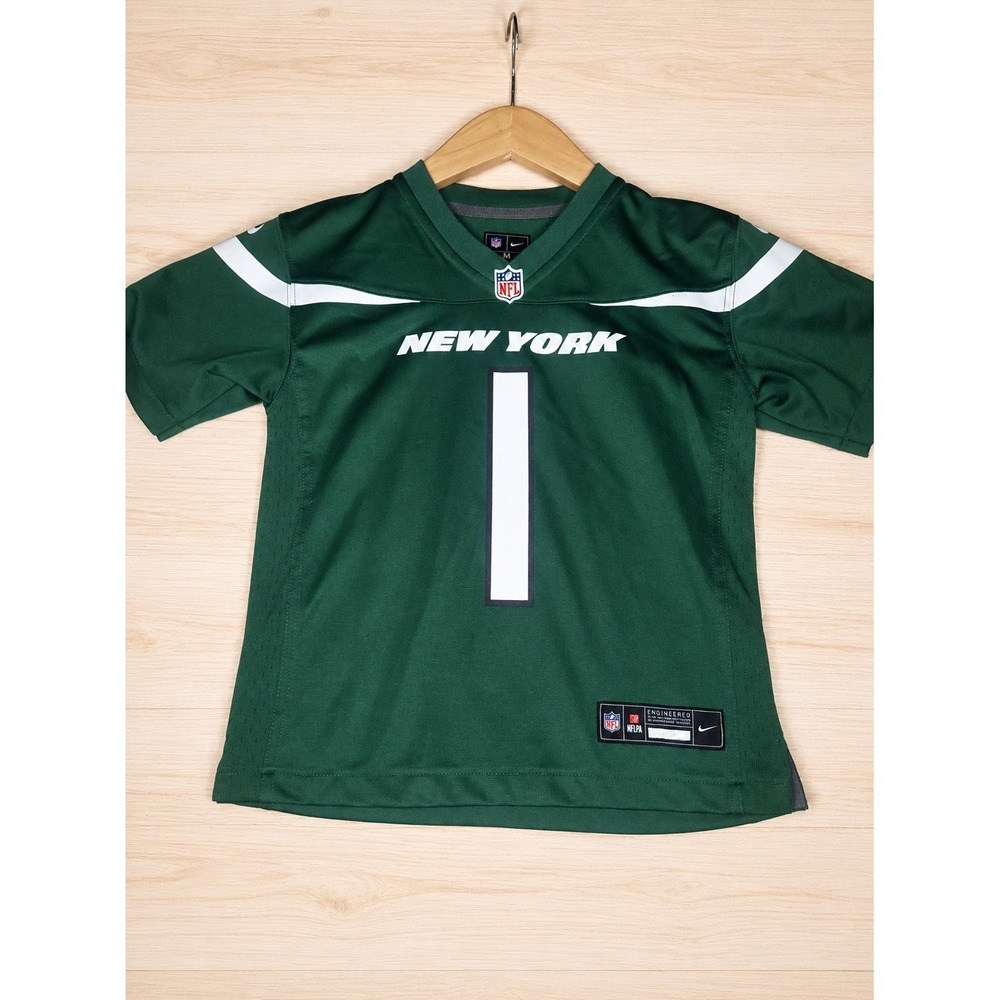 Nike Kids New York Jets Sauce Gardner 1 Jersey Green White Size Medium